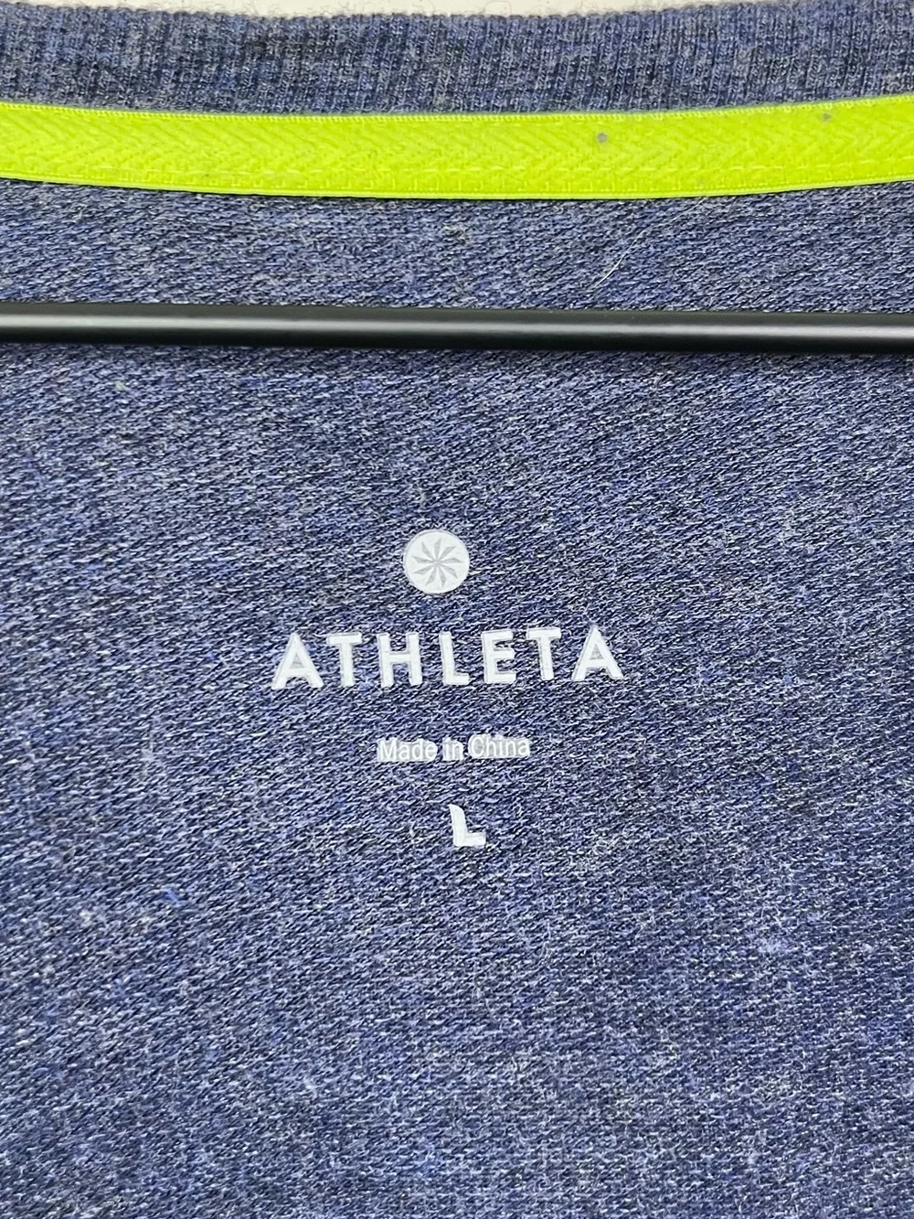 Athleta Blue V-neck Long Sleeve Dress Drawstring Waist Pockets Sz Large Sweater - Picture 4 of 11